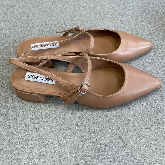 Steve Madden Shoes - NEW Steve Madden Christyy Women's Size 8M  Tan Slingback Shoes Leather Upper